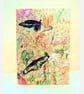 Tropical  Butterfly Greeting Card from Original Watercolour Painting - Image 2