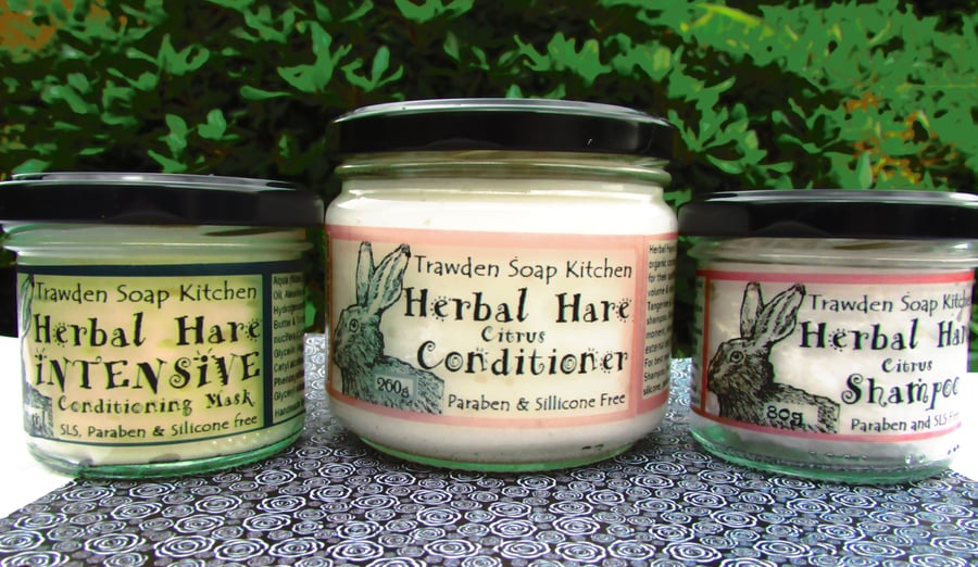Herbal Hare - Natural Hair Care Set - Citrus: Grapefruit and Tangerine