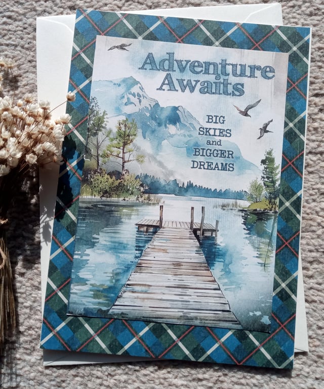 Vintage-style Congratulations card - Celebration card - Adventure card 