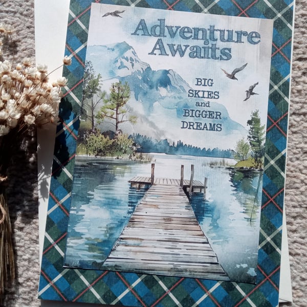 Vintage-style Congratulations card - Celebration card - Adventure card 