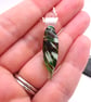 mint choccy chip glass droplet pendant necklace - Image 3