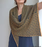 Hand knitted shawl, Asymmetrical shawl, Wedding shawl, Unique gift for women  - Image 3