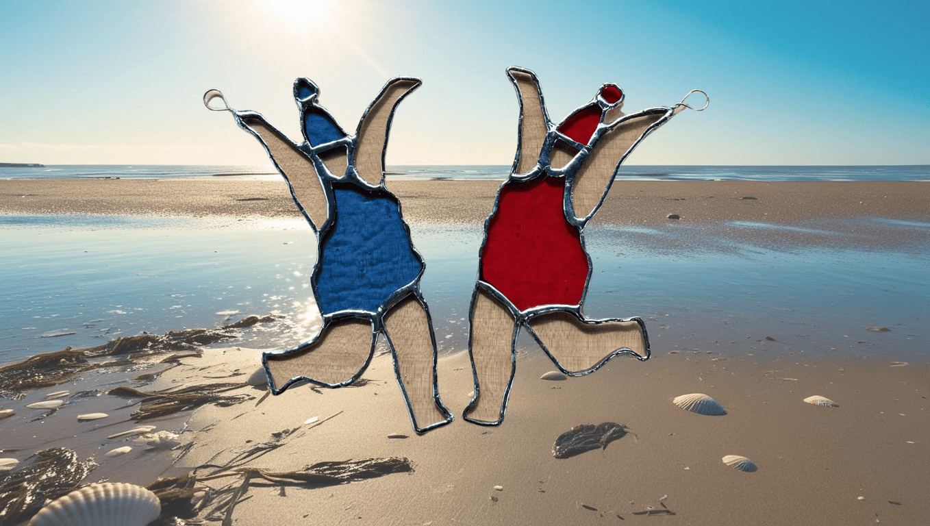 Fun Wild Swimmer Posed Caricature