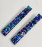 Blue Purple Spotty Hair Clips - Image 4
