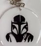 Space Bounty Hunter Inspired Keyring 5cm Acrylic Resin Keychain Sci-Fi Fan Gift 