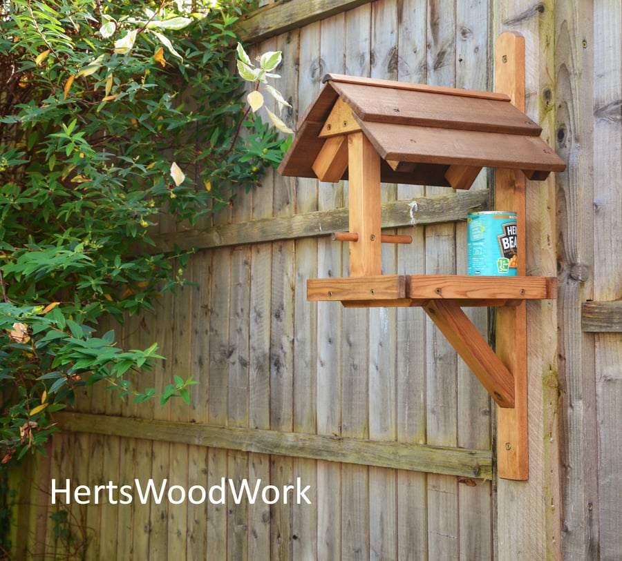 Handmade Wall Fence Mounted Bird Feeder Table (SWT2)
