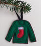 Green Felt Christmas Jumper Tree Decoration