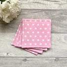 Pink coasters, set of 4