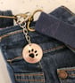 Upcycled paw in a 1965 bronze halfpenny coin keyring or bagcharm - Image 2