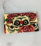 Skulls and roses card case, Gothic travel pass holder, 4 options Handmade - Image 3