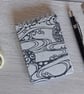 Handmade A7 Notebook covered in a Japanese pattern with a spiral binding - Image 6