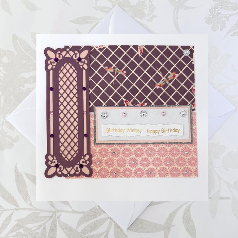 Birthday card - traditional design with added sparkle 