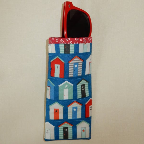 Glasses case - Beach huts, slip in style