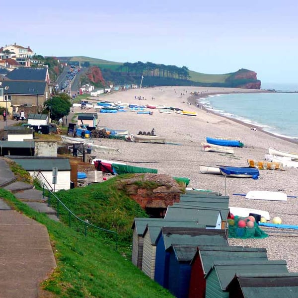 Budleigh Salterton Beach Jurassic Coast Photograph Print