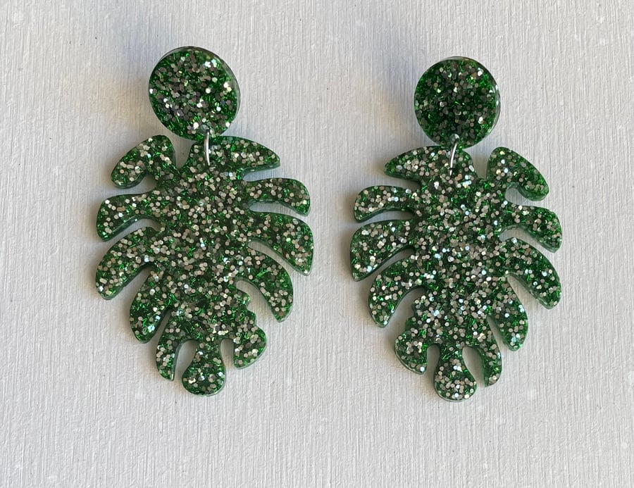 Funky Green silver Earrings - Range : Akari
