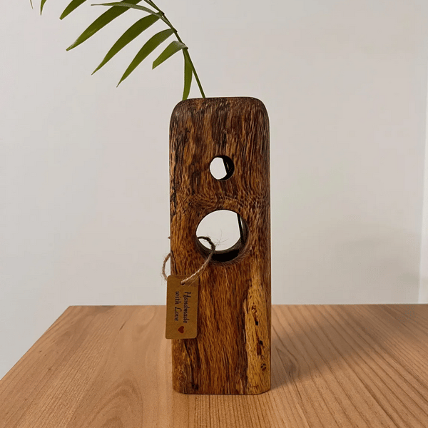 Handcrafted spalted Turkish oak vase