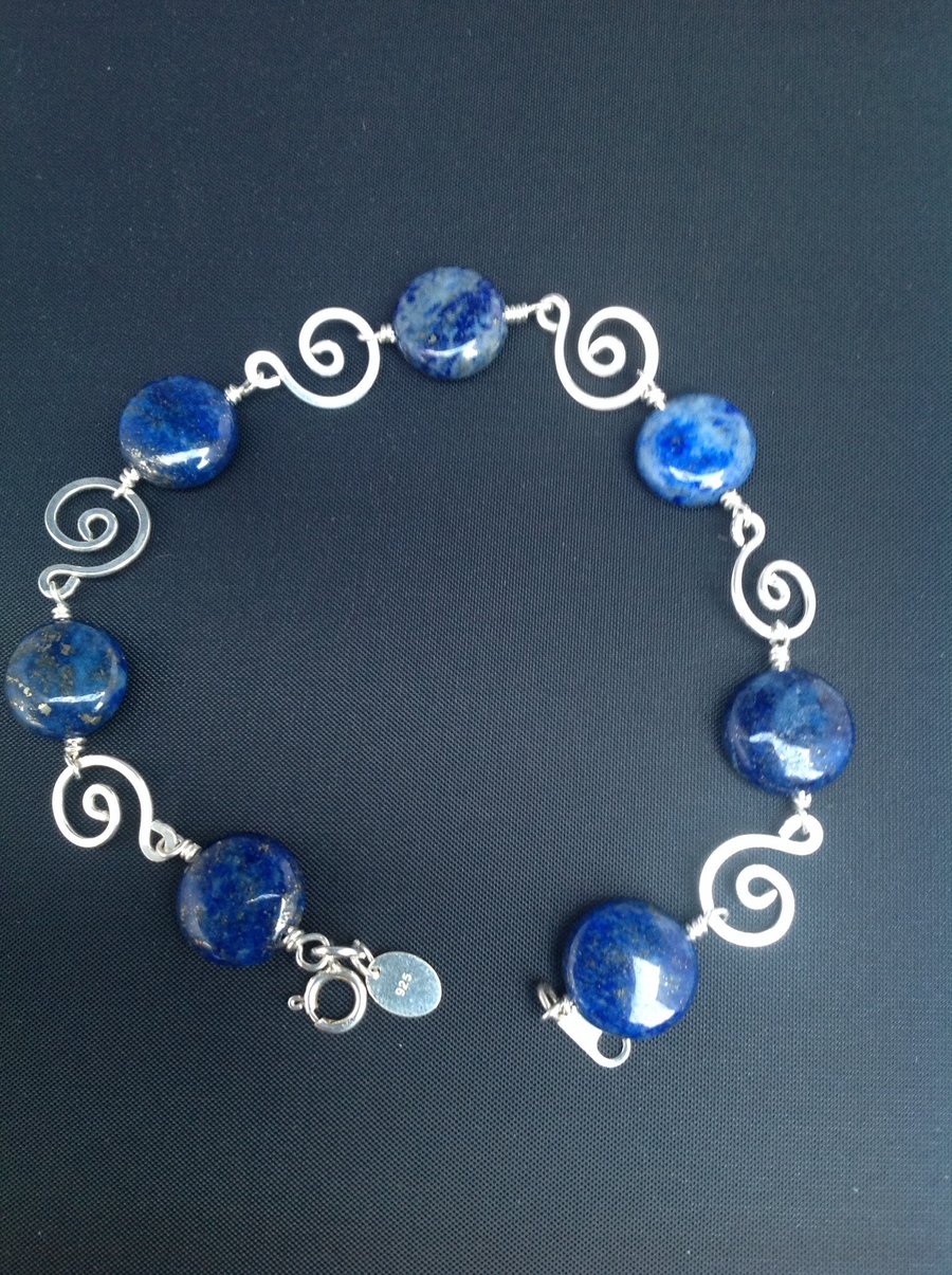 Silver swirl bracelet