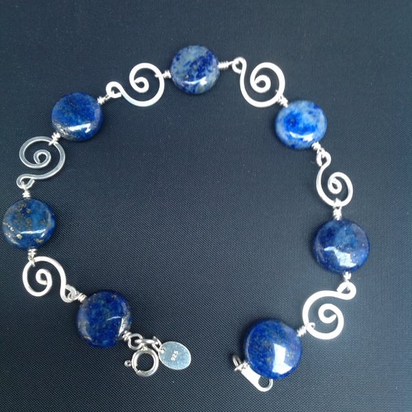 Silver swirl bracelet