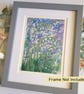 Bluebells mixed media painting, original floral artwork, spring gift - Image 5