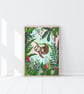 Sloth Art Print - Signed A4 Print - Image 2