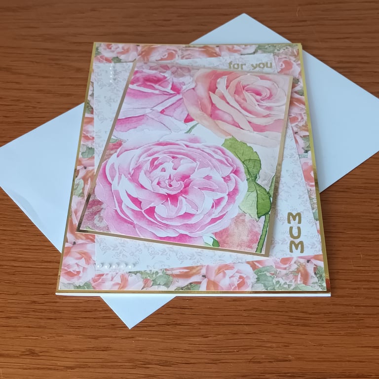 Mothers Day Card with Roses
