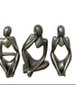 3 Resin Nordic Abstract Thinker Statue Ornaments  Set