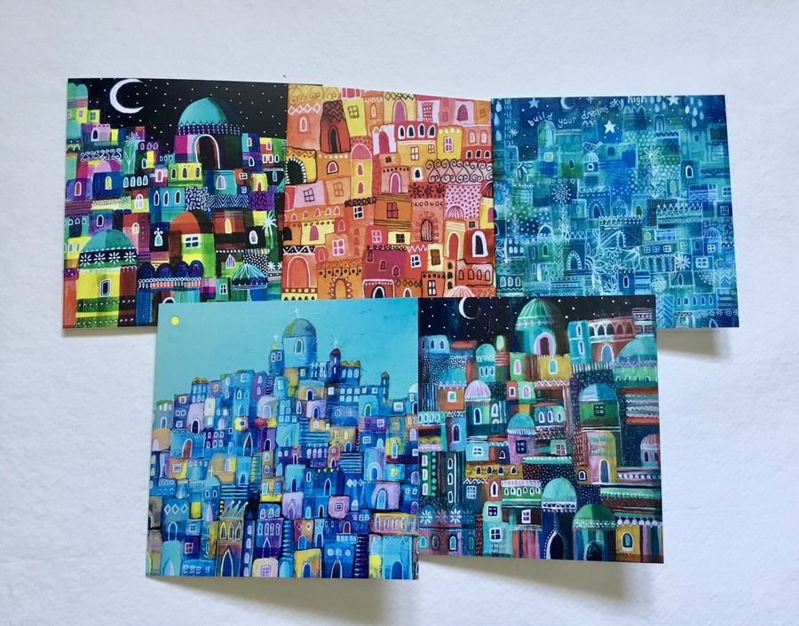 Patchwork Palaces, blank greetings card pack