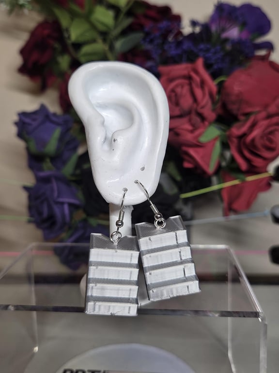 Steel step's pro wrestling earrings: Wrestling Jewelry AEW WWE WWF Jewellery