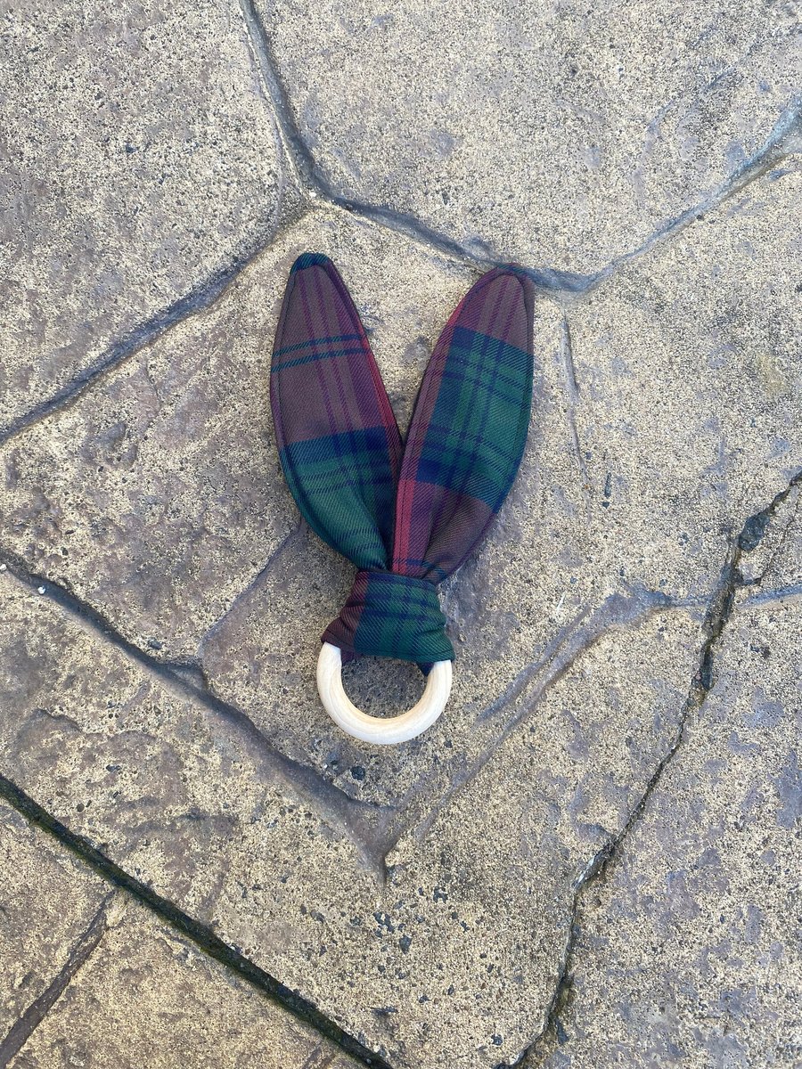 Lindsay Tartan Bunny Ears Teether