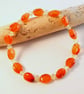 Carnelian Bracelet With Swarovski Crystals - Handmade In Devon - Image 2