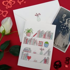 Romantic Bookshelves Card