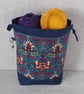 Project bag, drawstring bag, floral - Image 3