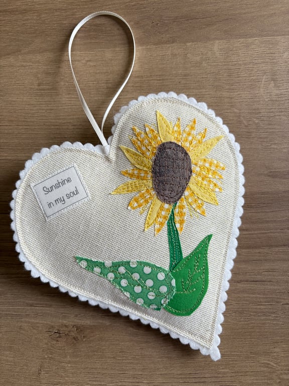 Sunflower Hanging Heart