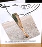 Diving Bird; 13.5 cm squaregreetings card, blank inside