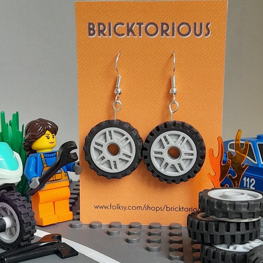 Lego Wheels Earrings