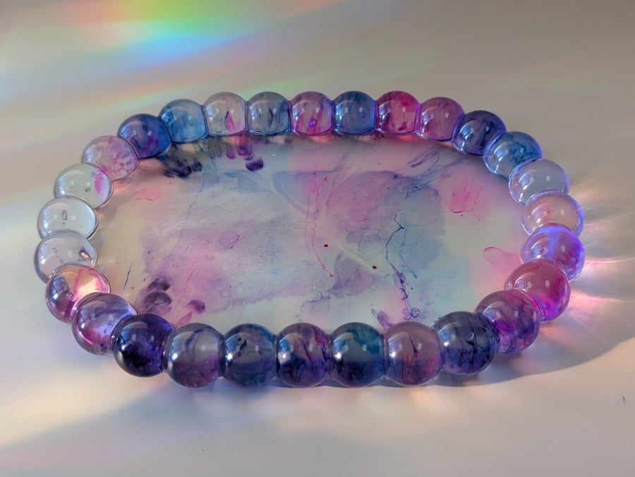 Oval Bubble Tray - Neon Dusk