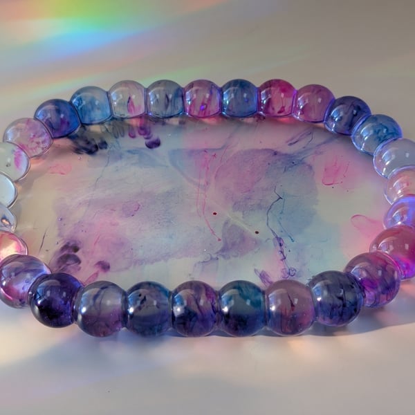 Oval Bubble Tray - Neon Dusk