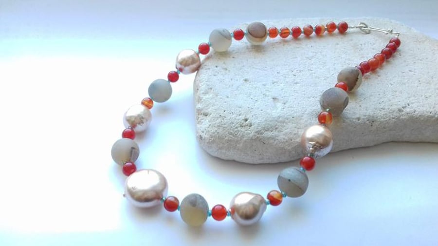 Murky Orange Rainbow Colour Theory Necklace - Folksy