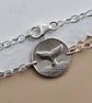 Whale Tail Engraved Sterling Silver Coin Bracelet - Image 3