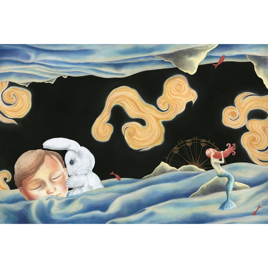 Surreal Art print - Velveteen Rabbit illustration. Perfectly Imperfect sale!