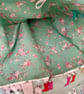 Handmade fully lined pale green damatians cotton tote bag with pockets - Image 4