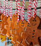 Gingerbread Christmas Ornament – Rustic Tree Decoration, Hand Painted - Image 6