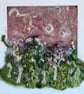 Needlefelted floral wool art with embroidery  - Image 1