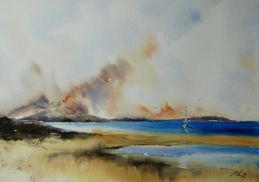 Coast, Original Watercolour Painting.