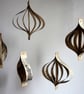 Upycled Book Christmas Decorations, Black and White Ornaments - Image 3