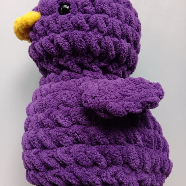 Crochet Plushie Duckling (Purple-Yellow) - super soft, great gift!