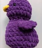 Crochet Plushie Duckling (Purple-Yellow) - super soft, great gift!