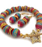 Pink & Turquoise Bracelet & Earrings Set - Image 1
