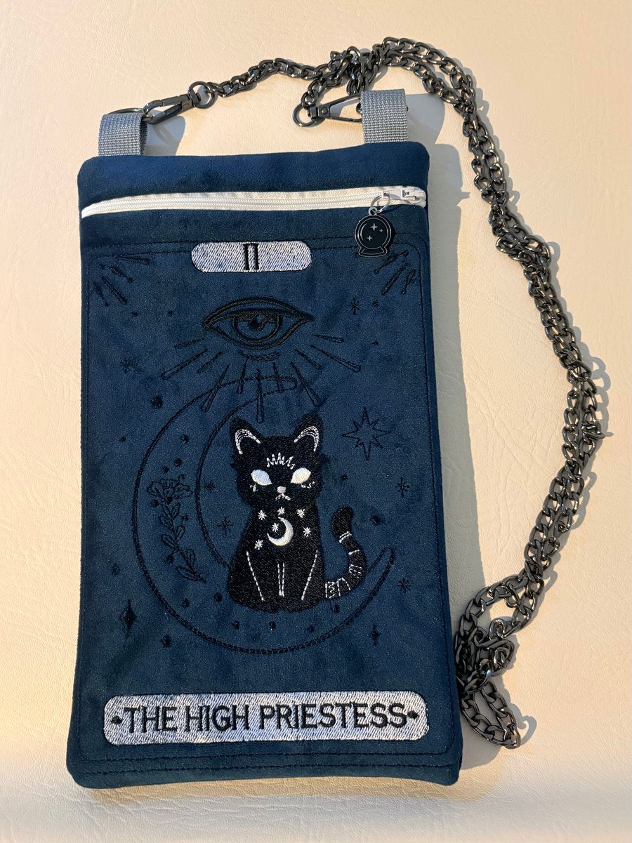 Embroidered Tarot inspired - High Priestess  - Velour