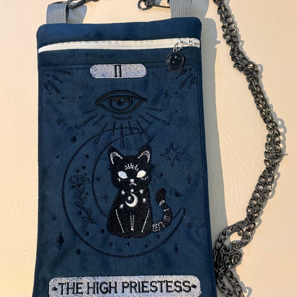 Embroidered Tarot inspired - High Priestess  - Velour
